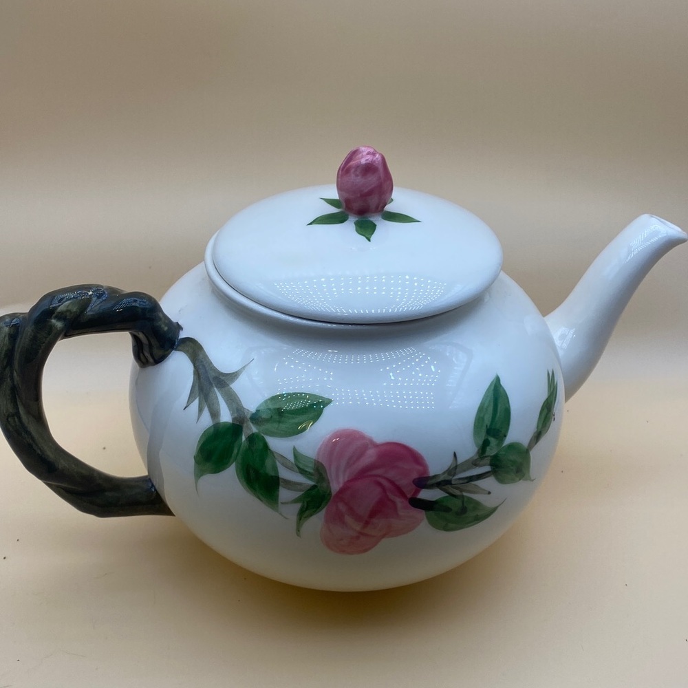 Vintage Franciscan Desert Rose teapot with lid made in the USA